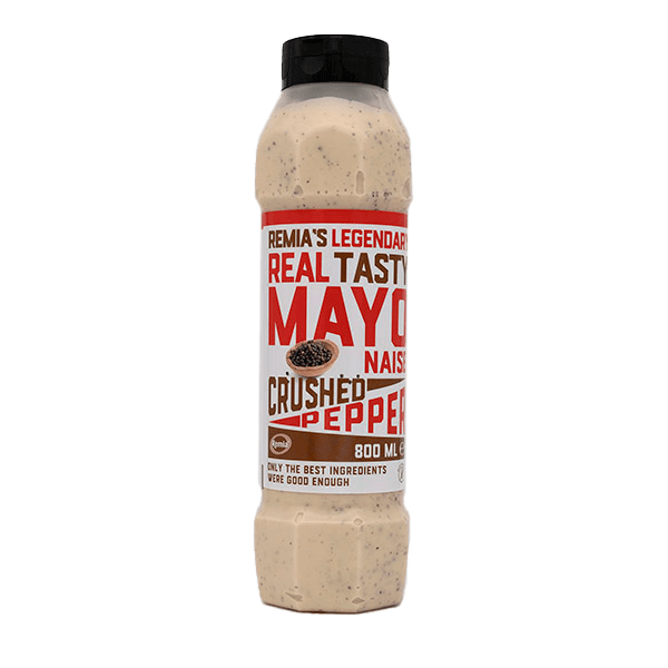 Remia Crushed Pepper Mayonaise 800ml > HUIPPUTARJOUSHINTA! (päiväys Joulukuu 2025)