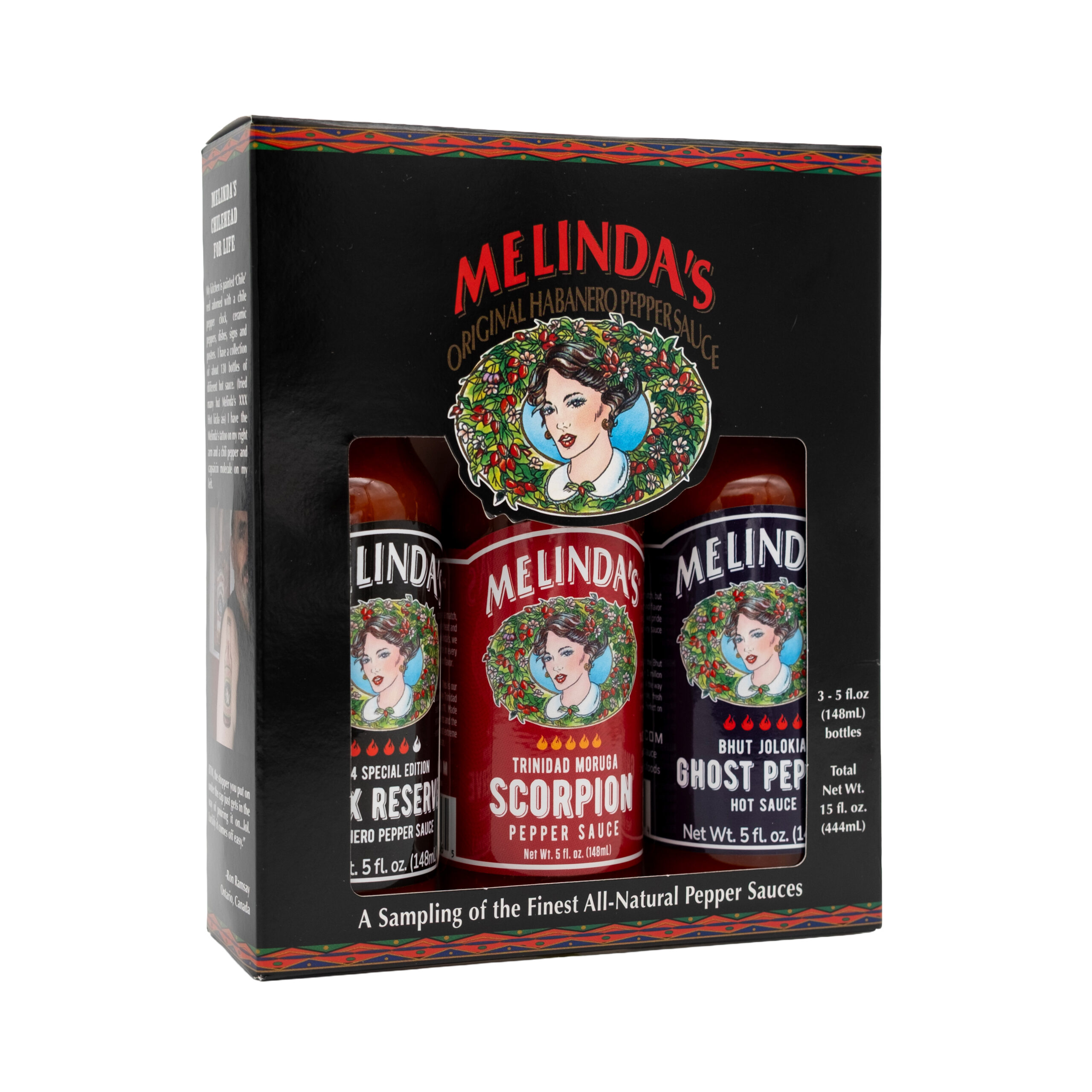 Melinda’s Fiery pack 3 x 148ml (huom! Scorpion pullossa päiväys tammikuussa 2026)